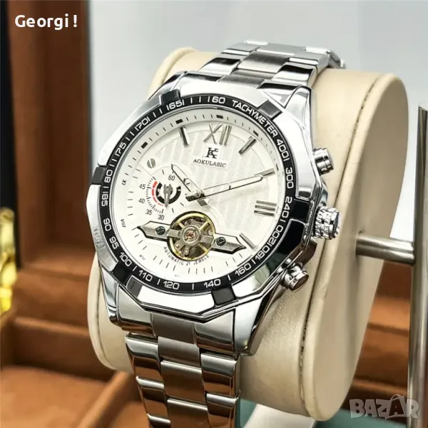 Мъжки автоматичен часовник с Ретро дизайн -20% Промоция*/ Механичен!, снимка 1