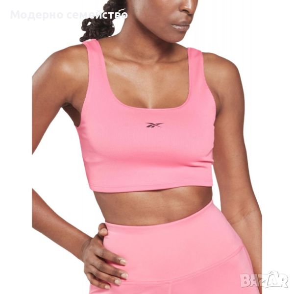 Дамски потник reebok workout ready rib bra pink, снимка 1