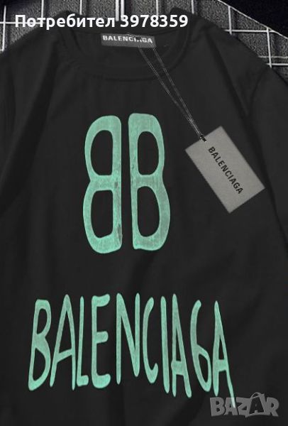 маркови брандове тениски |balenciaga | баленсиага тениска черна овърсайз, снимка 1
