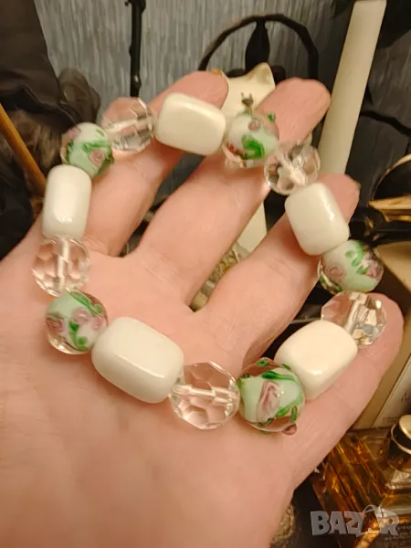  Гривна Мурано с оникс, снимка 1