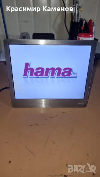 Цифрова фоторамка HAMA 8SLB 8"slim steel., снимка 1