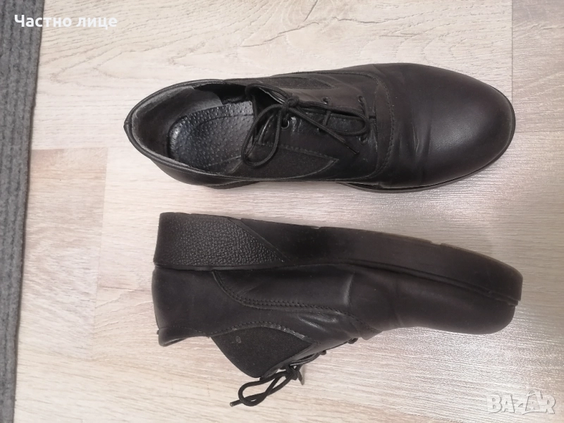 37н.Естествена кожа дамски обувки, стелка 24см., снимка 1