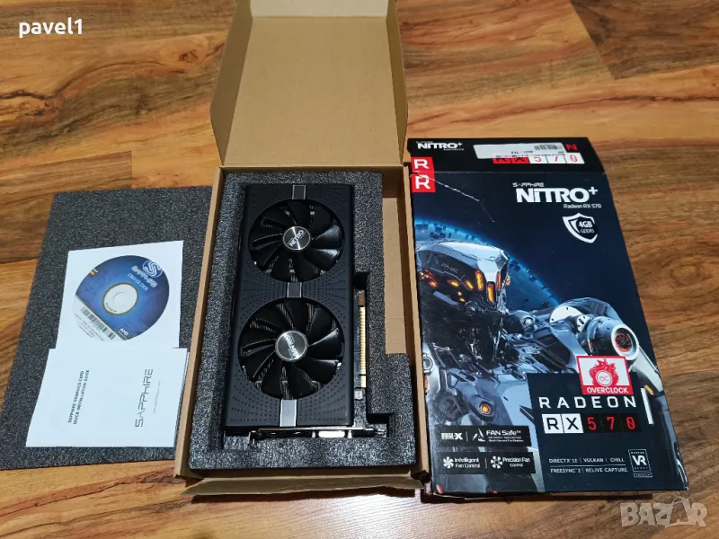 Видеокарти SAPPHIRE NITRO+ RX 570 4GB С Кутии, и дискове, С АРТЕФАКТИ НО РАБОТЕЩА - 2броя, снимка 1