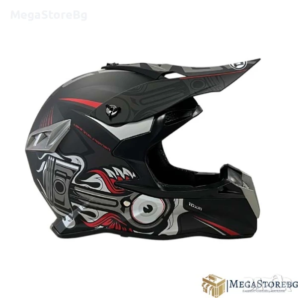 Кросова каска 188 - размер S - Matt Black/Grey Red, снимка 1