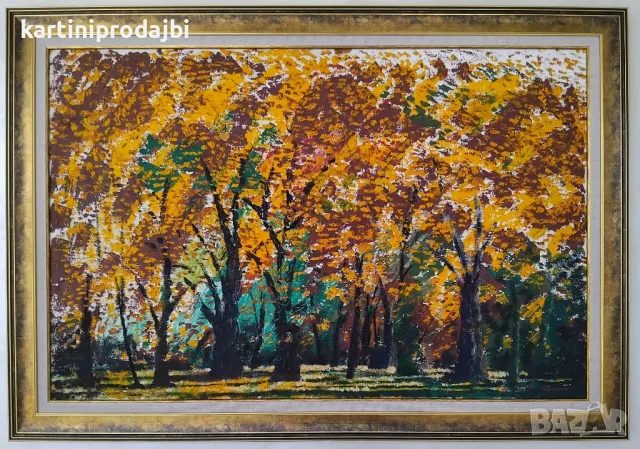 Голяма маслена картина рисувана с маслени бои върху платно, снимка 6 - Картини - 49997940