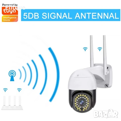 Z59 Куполна безжична камера TUYA - 36LED - 3MP, снимка 2 - Друга електроника - 53127640