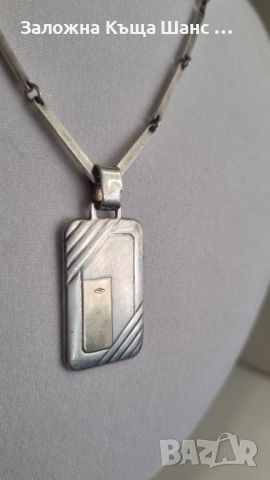 Сребърен синджир с медальон 23,25 гр, снимка 2 - Колиета, медальони, синджири - 46319933