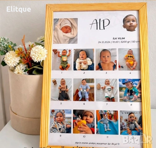 👶🖼 Картина със снимки на бебето – по индивидуален дизайн