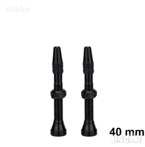 Tubeless вентили преста за безкамерни гуми черни 40mm – 2 бр., снимка 3 - Аксесоари за велосипеди - 48246272