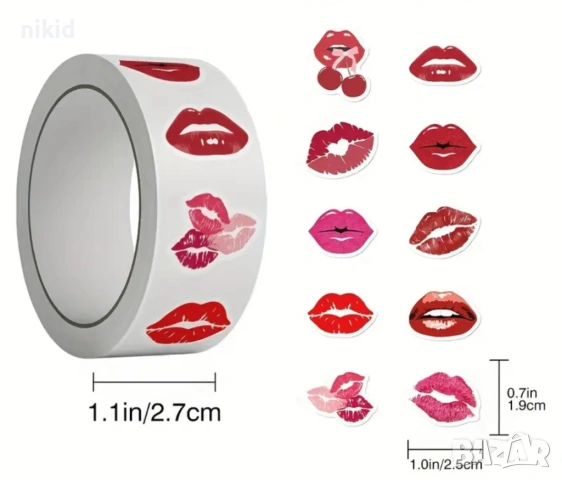 100 бр уста устни целувка самозалепващи лепенки стикери за ръчна изработка за подарък