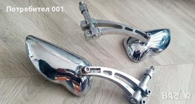 Комплект Огледала за Мотор - Чопър, снимка 2 - Части - 52957233