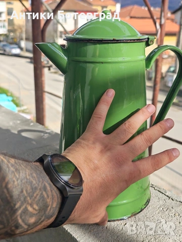 Стар емайлиран съд , снимка 3 - Антикварни и старинни предмети - 54128060