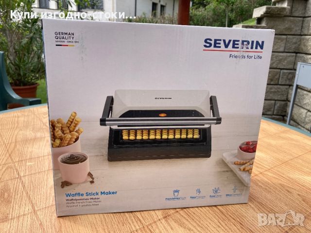 Severin waffle уред за 12 вафлички - 800 W Черен, Незалепващо покритие, снимка 2 - Друга електроника - 45557900