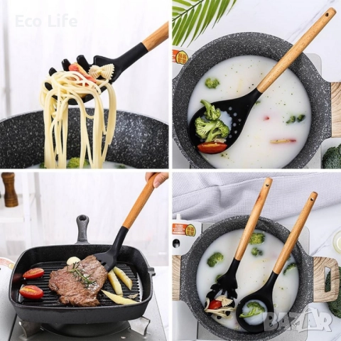 Комплект прибори за готвене, снимка 4 - Прибори за хранене, готвене и сервиране - 52504450