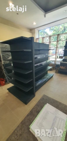 ПРОМО! ОСТРОВНИ СТЕЛАЖИ ЗА МАГАЗИН - ТЪМНО СИВ МАТ ИЛИ БЯЛ!, снимка 11 - Стелажи и щандове - 49447854