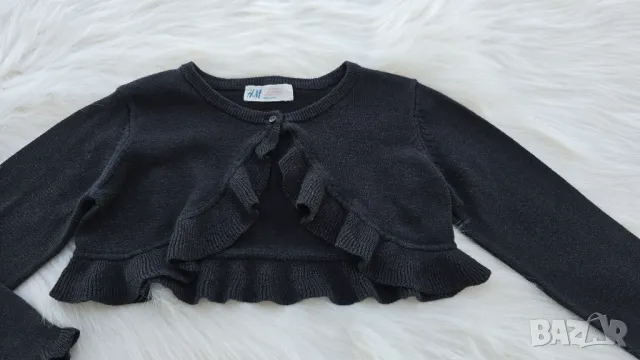 Детско болеро H&M черно и златно 2-4 години , снимка 10 - Детски пуловери и жилетки - 50114379