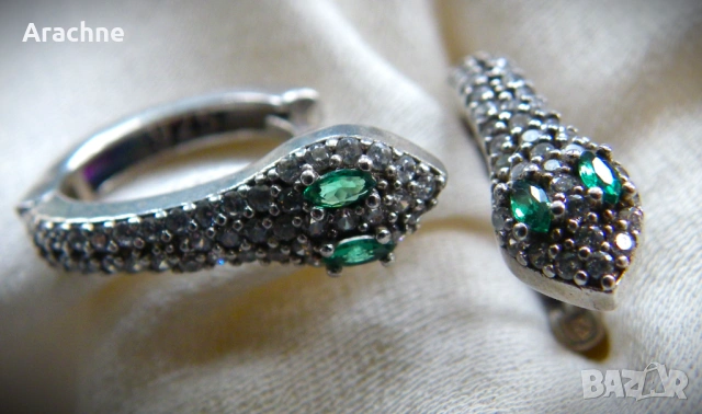Сребърни обици с цаворити