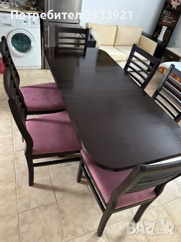 Комплект от 6 стола и маса , снимка 4 - Маси - 46433020