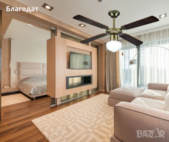 Вентилатор 42''  таванен, 60W осветление, 1бр крушки, снимка 4 - Вентилатори - 53975634