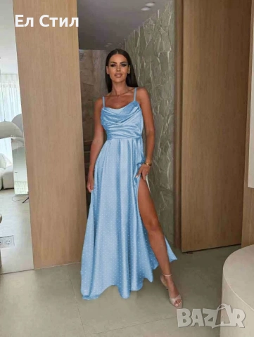 ⚜️Дълга сатенена рокля.50 евро.Универсален размер. , снимка 10 - Рокли - 53966992