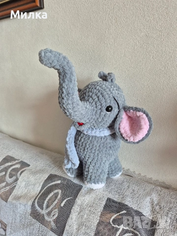 Ръчно изработена играчка - Слон, снимка 3 - Плюшени играчки - 54162758