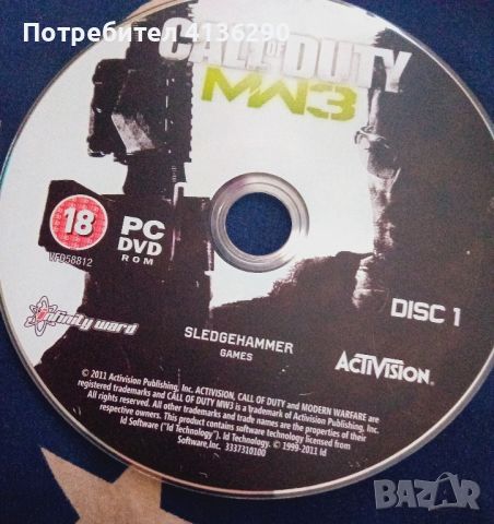 компютърната игра **"Call of Duty: Modern Warfare 3"** на DVD  1част+2 част подарък , снимка 1 - Игри за PlayStation - 46286792