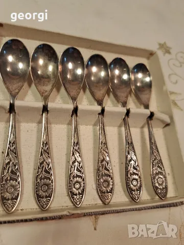 комплект от 6 посребрени лъжички за кафе    25/3, снимка 3 - Аксесоари за кухня - 50058949