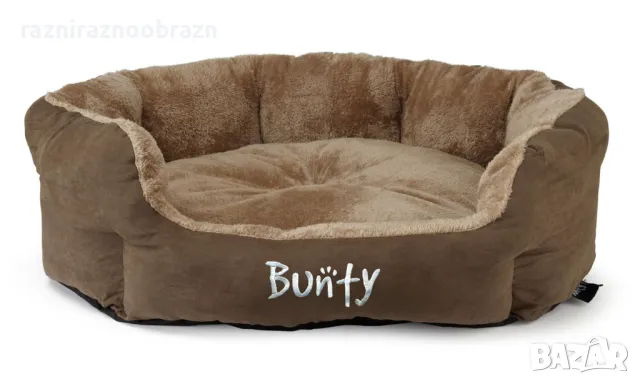 Кучешко луксозно легло с овална форма и бродирано лого Bunty, снимка 4 - За кучета - 49702439