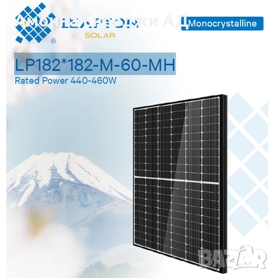 Соларен панел Leapton 450W, N-Type TOPCon, двулицев, двойно стъкло, черна рамка, снимка 3 - Друга електроника - 54036070
