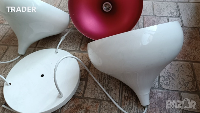 Алуминиев лампион пендел лампа абажур осветително тяло тройка, снимка 5 - Лампи за таван - 49985579