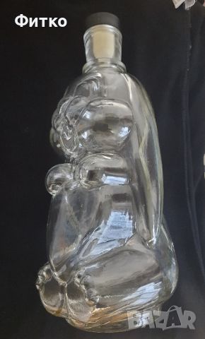 Стъклена бутилка с формата на заек - 0.750 л., снимка 3 - Други - 45880195