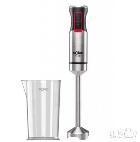 Ръчен пасатор Solac Pro 1201 – 1200W, 4 ножа, Turbo функция, стоманена приставка, мерителна чаша, снимка 9 - Друга електроника - 51896286