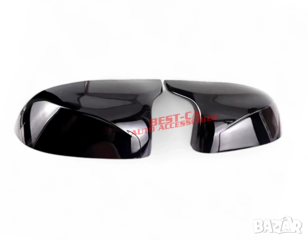 Капаци за огледала със щипки черен пиано лак Batman Style подходящи за BMW X3 (F25), X5 (F15), X6 