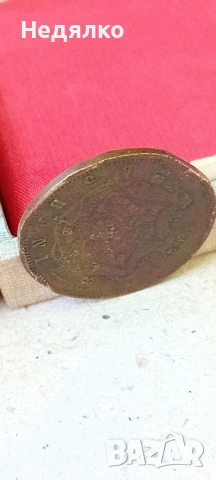 5 bani 1884г,медна монета,отлична,куриоз, дефект , снимка 5 - Нумизматика и бонистика - 51339322
