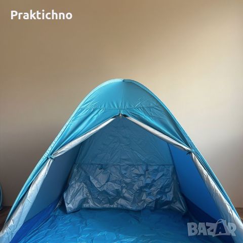 Плажна палатка POP UP, изцяло затваряща се с цип⛺️🏕️🏖️🐬🎒UV защита , снимка 4 - Палатки - 45893834
