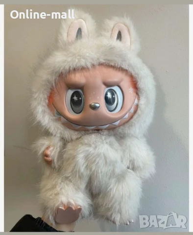 Голямо Лабубу Zimomo, Бяло/Кафяво, Labubu Zimomo 38см, снимка 10 - Други - 51137497