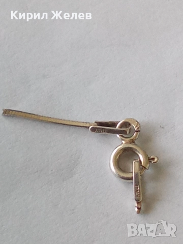Сребърна карабинка закопчалка 50955, снимка 2 - Колиета, медальони, синджири - 52243760
