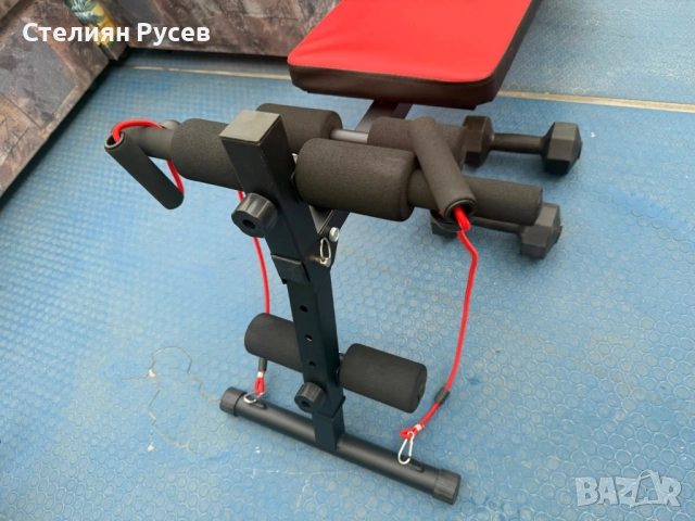 021233  нова лежанка за фитнес + 2 гири  - ОБЩА цена 100 лв или 51,13 евро v.m. - състояние ново - с, снимка 4 - Фитнес уреди - 52627593