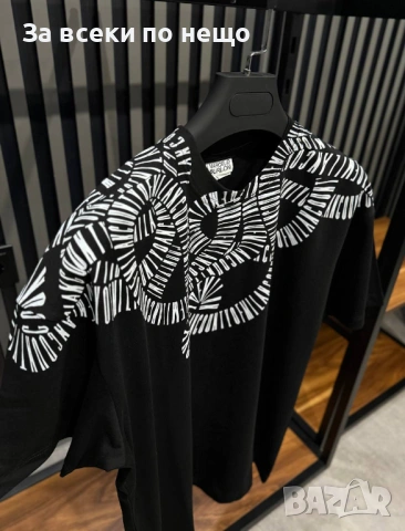 Marcelo Burlon Мъжка Черна Тениска👕Мъжка Блуза С Къс Ръкав В Черен Цвят Код Mens P.105, снимка 2 - Тениски - 53821739