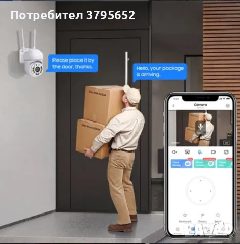 Wi Fi камера 1080P PC IOS Android и нощен запис 2MPX, снимка 2 - Камери - 48433633