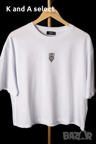 Бяла тениска с бухал