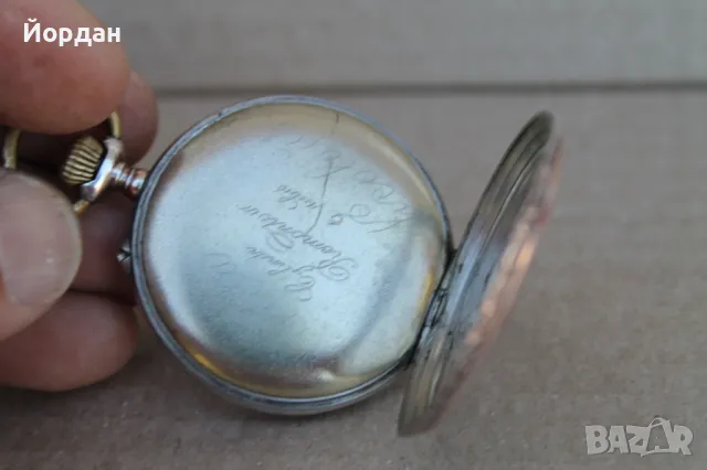 Швейцарски джобен сребърен часовник , снимка 7 - Джобни - 50085018