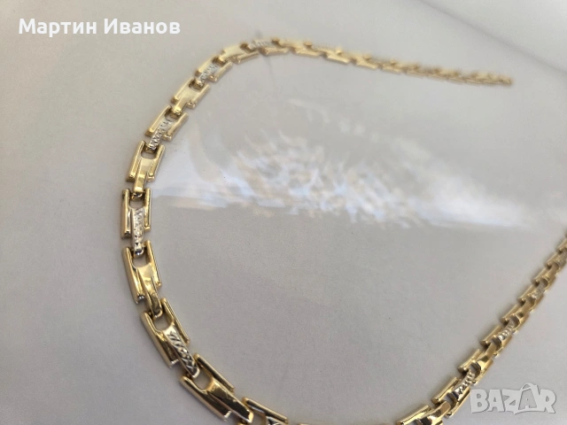 Златно колие преса, снимка 5 - Колиета, медальони, синджири - 53604622