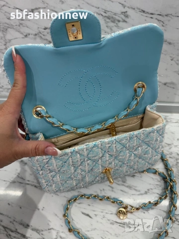 Chanel синя чанта , снимка 5 - Чанти - 53217404