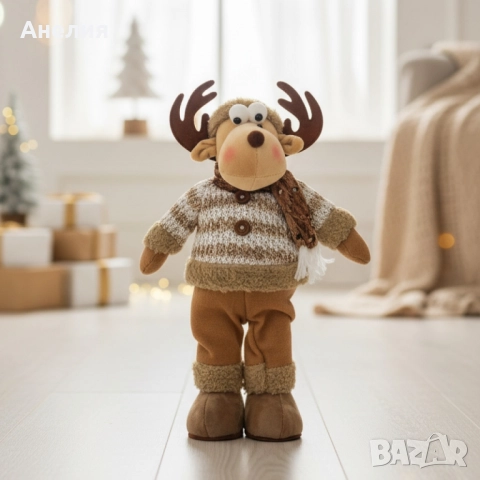 Плюшена Коледна фигура Елена Рудолф , снимка 5 - Плюшени играчки - 52118986