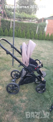 Детска количка Fintera Elegance 3 в 1 и Детска кошара Никол с люлеещ механизъм, снимка 3 - Детски колички - 51075902
