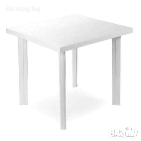 Градинска ПВЦ маса 80x75x72см, White, снимка 1 - Градински мебели, декорация  - 45350444