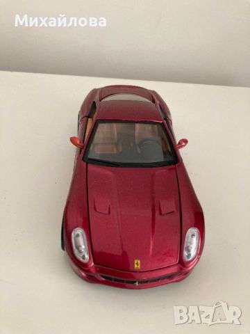 Колекционерска кола Ferrari 599 GTB Fiorano, мащаб 1:24, снимка 9 - Колекции - 46633752