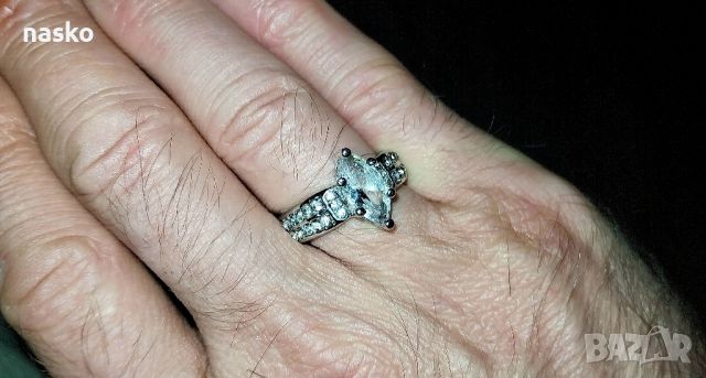Дамски пръстен с циркони, снимка 14 - Антикварни и старинни предмети - 46418765