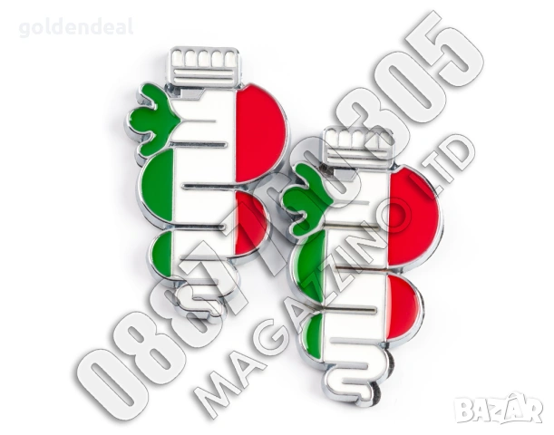 Метална Емблема за Алфа Ромео Змия с Италиански Флаг Alfa Romeo, снимка 7 - Аксесоари и консумативи - 53746920